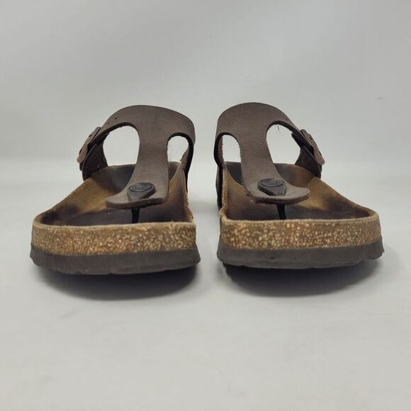 Birkenstock Sandal Women EU35 US4 Gizeh Brown Birko Flor Comfort Slides Thong - Picture 3 of 11
